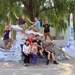 21/08/2015 - Took picture together with my tourmates in the playground in front of the Steelworks Kindergarten, Chongjin city, North Korea. There are people from USA, Germany, New Zealand, UK and Vietnam also me from Indonesia, it was a great trip. - #lat