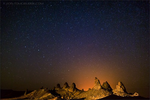 california night stars landscape rocks desert pinnacles ridgecrest trona tronapinnacles