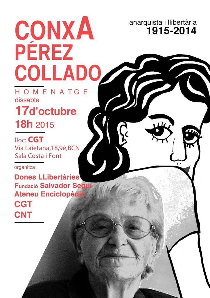 Acte d´homenatge a Conxa Pérez Collado, 17 d´octubre a Barcelona