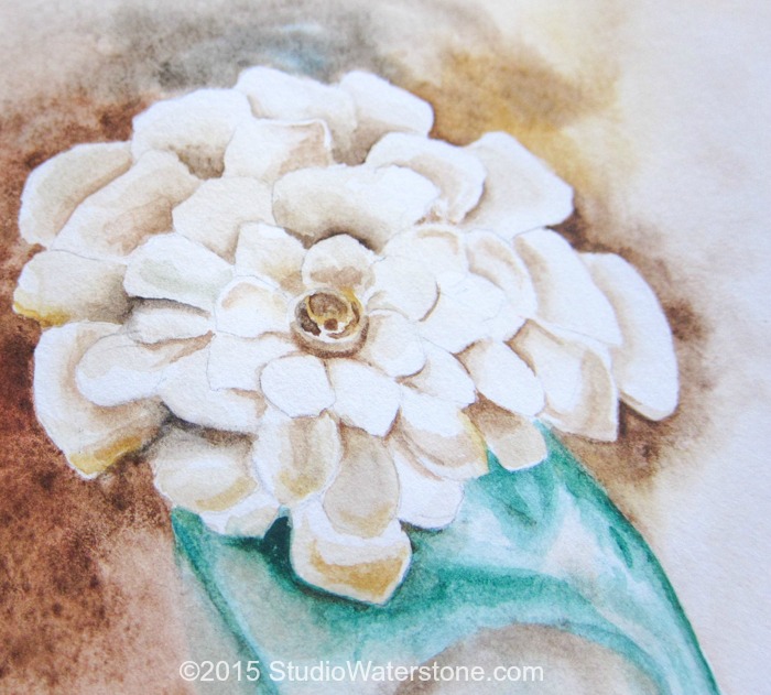 My Sketchbook: Turquoise & Cream Floral