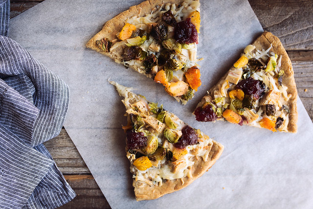 Thanksgiving Leftovers Pizza {w/ Grain-free Crust Option}
