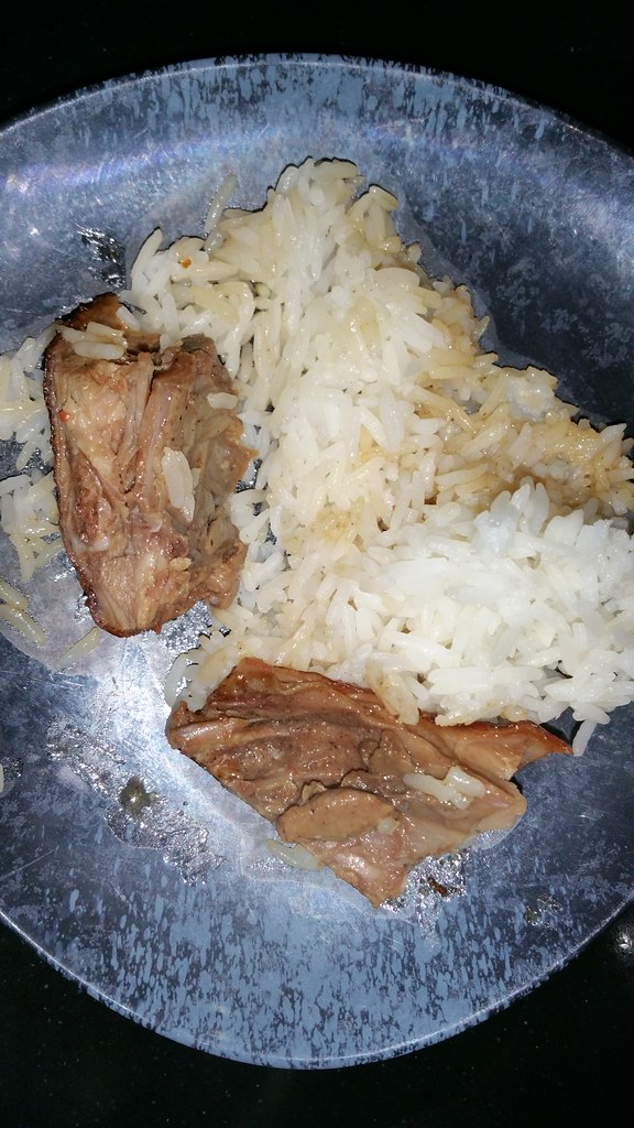 2015-Dec-14 Congee Noodle Delight - BBQ duck and rice - duck underside