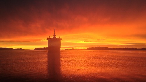 sunset sea sky norway ferry clouds evening sweden harbour outdoor dusk serene iphone sandefjord colorline strömstad colorviking
