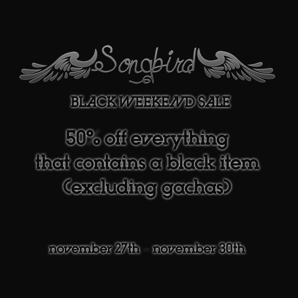 ~SongBird~ Black Friday Sale 2015