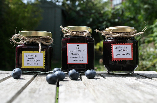 blueberry, vanilla & chia seed jam