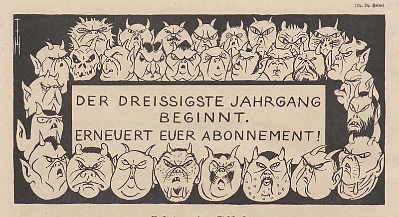 Thomas Theodor Heine - The Thirtieth Year Begins, Renew Your Subscription! 1925