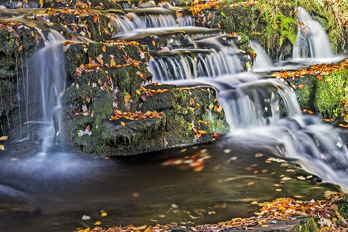 longexposure autumn usa mountain fall leaves waterfall stream pennsylvania le select