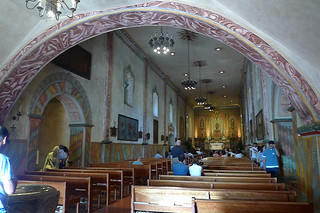 Santa Barbara - Santa Barbara Mission after mass