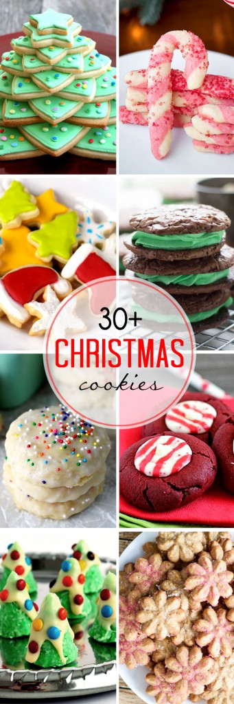 30+ Christmas Cookies collage.
