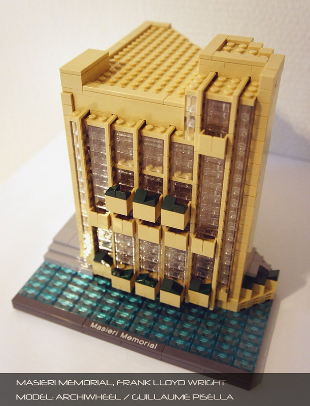 Frank Lloyd Wrights Masieri Memorial Lego model top right