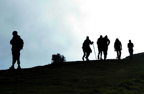 light people black tree silhouettes hills panasonic malvern worcestershire walkers