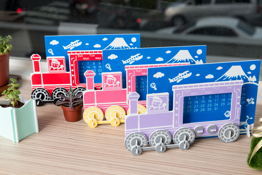 1041103-台中豐原區-Sylvia創意小學堂-成品照火車月曆
