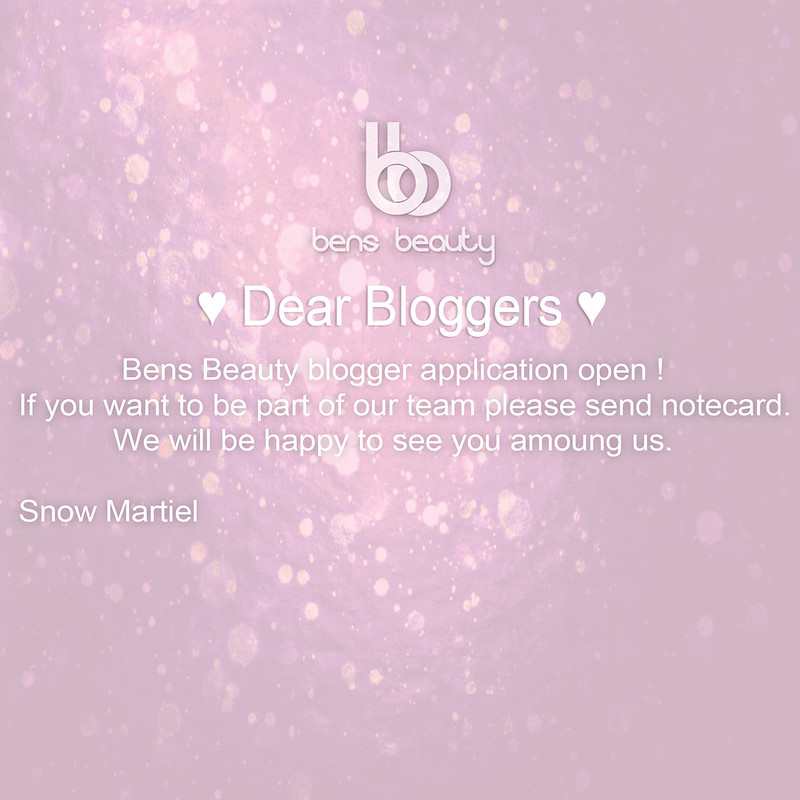 Bens Beauty blogger application open