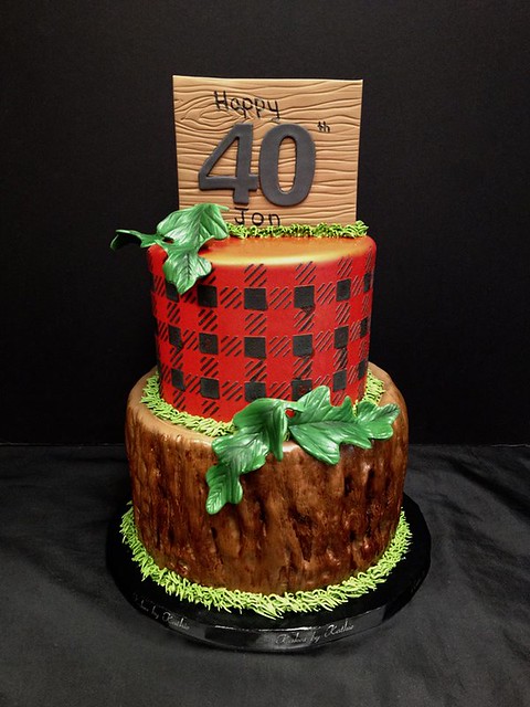 Lumberjack Themed 40th Birthday Party by Kakes by Kathie