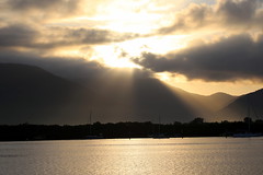 The sun rises over Cairns, Australia