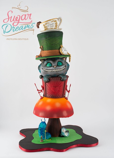 Alice in Wonderland 3D Cake by Sugar Dreams