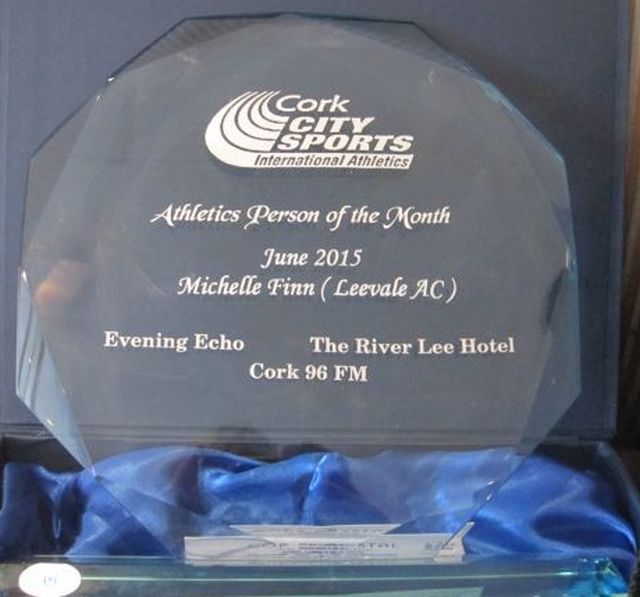 Michelle Finn - Cork City Sports Athlete of the Month - May 2015