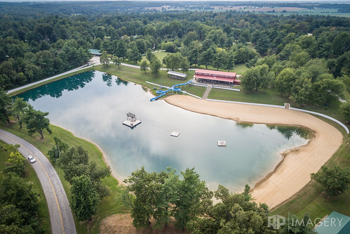 park aerial daviessco halmiller lake p3p picnicshelter swim swimming windyhollow kentucky usa