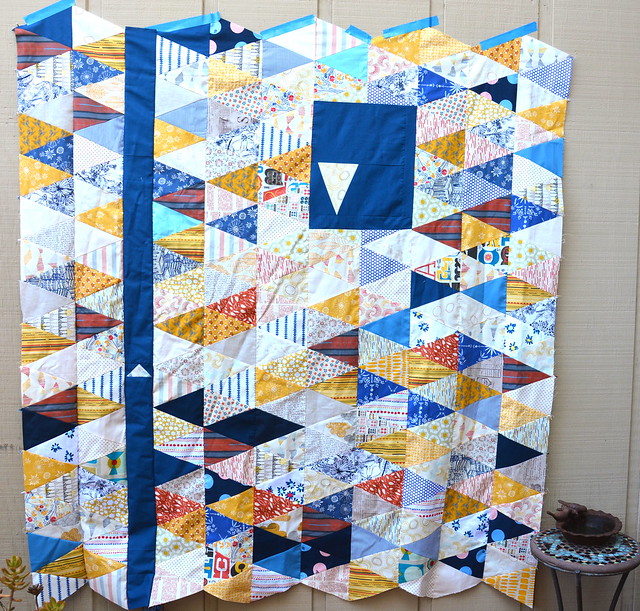 Skinny Triangles quilt top