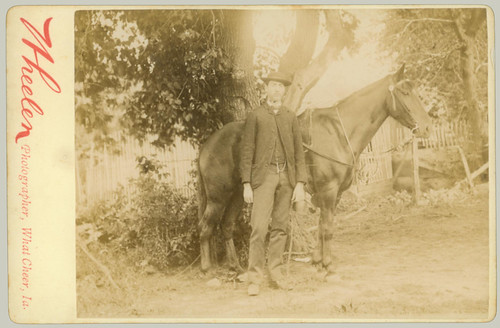 Cabinet Card Man with Horse