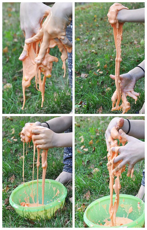Candy Corn Slime Halloween Sensory Play