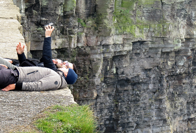 Selfies on the Unstable Ground on the Cliffs of Moher