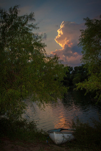 trees sunset cloud sunlight lake storm water clouds boat us twilight waves unitedstates dusk kansas storms wichita 500px