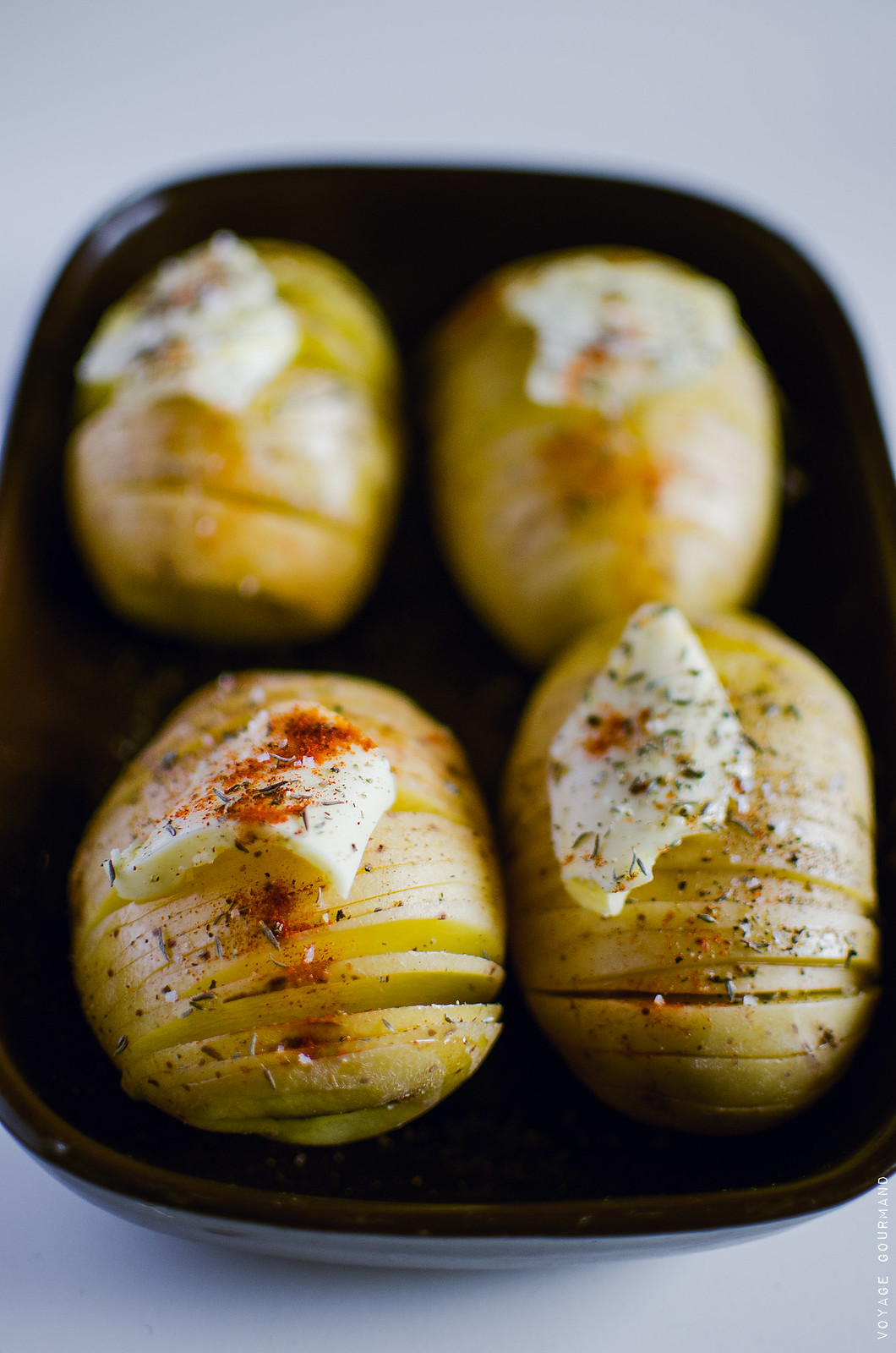 Pommes de terre rôties à la suédoise : Hasselback potatoes