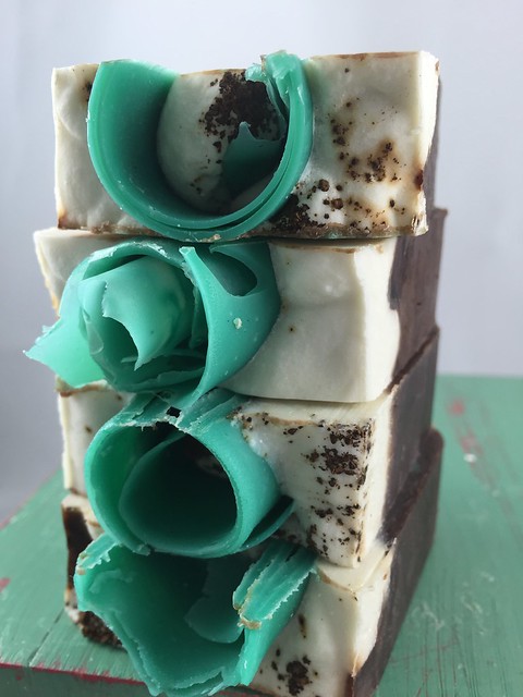 Mint Chocolate Chip soap by The Daily Scrub