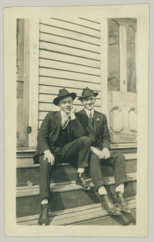 Two Men on the steps