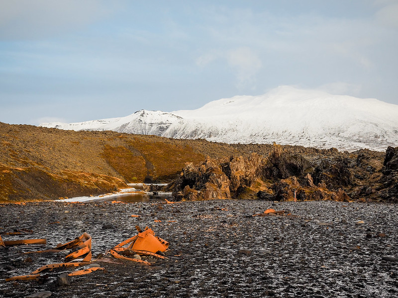 Shipwreck remains on Djúpalónssandur beach