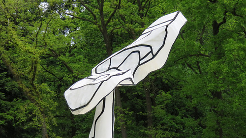 Sculpture by Jean Dubuffet in the Kroller Muller Sculpture Garden near Utrecht, Holland