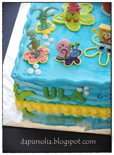 Ula 5th Birthday Party Cake (Spongebob and Friends)