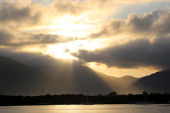 The sun rises over Cairns, Australia
