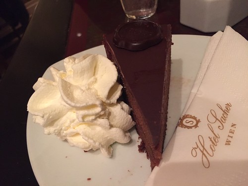 Hotel Sacher chocolate dessert, Wien