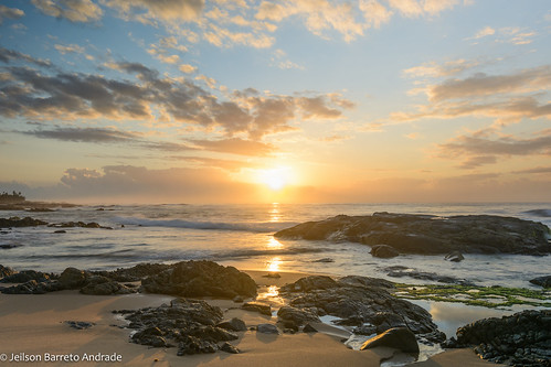 ocean sea praia beach brasil sunrise mar bahia salvador itapuã alvorada nascerdosol faroldeitapuã praiadeitapuã