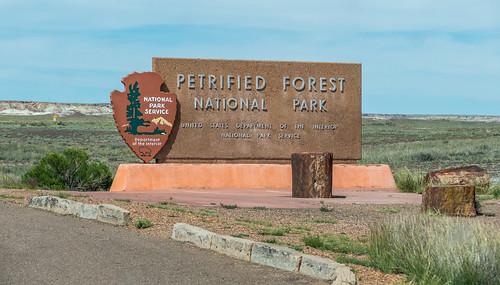 nationalpark petrifiedforestnationalpark arizona unitedstates desert usa sign