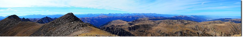 A Panorama from the saddle between point 13,418' & Pettingell's summit