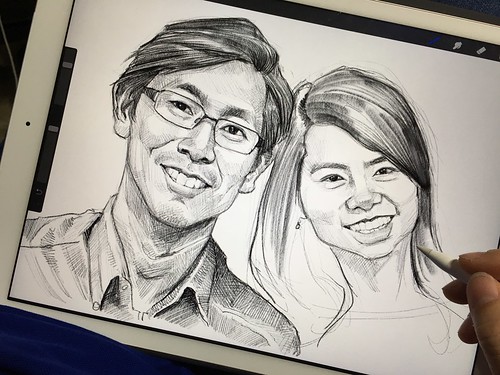 First commissioned digital portraits on iPad Pro + Apple Pencil!😜😅 Usually clients would like their portraits on paper. This is an exceptional case. He saw my digital portrait of Sean Lau done 2 weeks ago. He wante