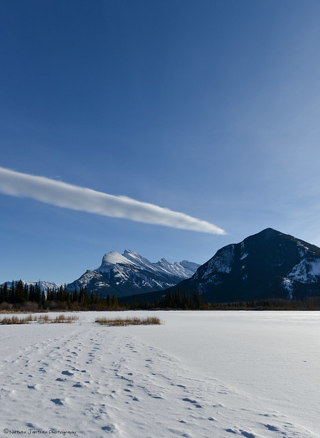 Mt. Rundle seen from Vermilion Lakes