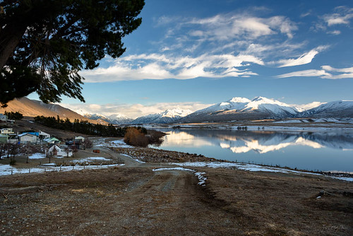 road trees newzealand sky lake snow clouds sunrise reflections mountians baches lakeclearwater canterburyhighcountry triptolakeclearwateraug12132015 lakeclearwaterarea