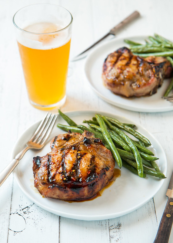 Apricot Glazed Grilled Pork Chops | Will Cook For Friends