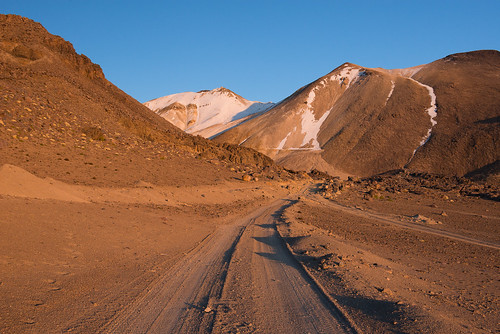 road morning snow geotagged volcano bolivia bo acotango