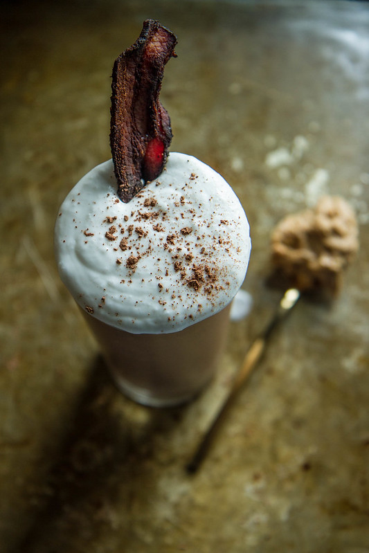 Chocolate Peanut Butter bacon and Bourbon Milk Shake- dairy free