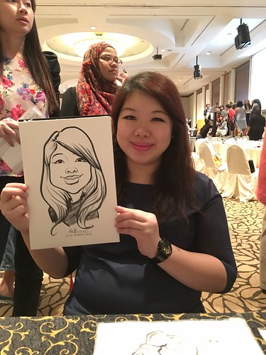 caricature live sketching for Busy Bees Brunch Celebration 2015