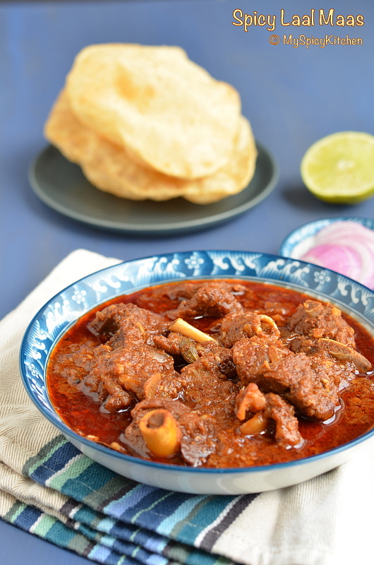 Rajasthani Laal Maas, Buffet on Table, Blogging Marathon, Rajasthani Cuisine, Rajasthani Food, Spicy Mutton Curry, Spicy Goat Curry, 