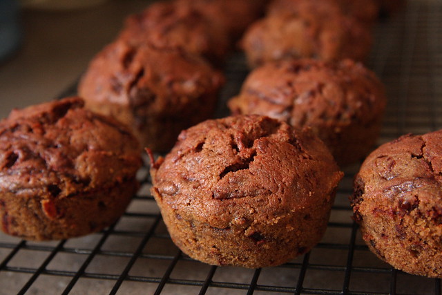 Beetroot and chocolate muffins