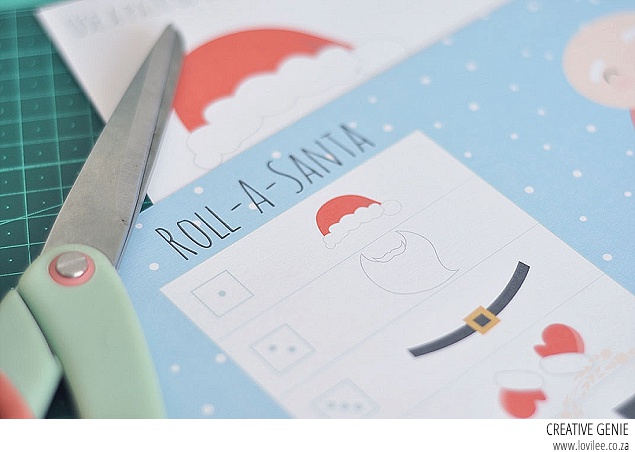 Let's dress Santa Kids Christmas printable and craft