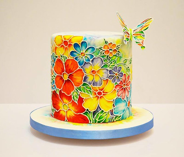 Stain Glass Cake by Sharon Wee Creations