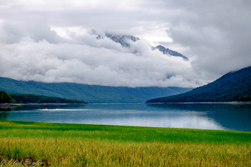 park lake mountains reflection nature alaska clouds nationalpark unitedstates ak anchorage 2014 eklutnalake